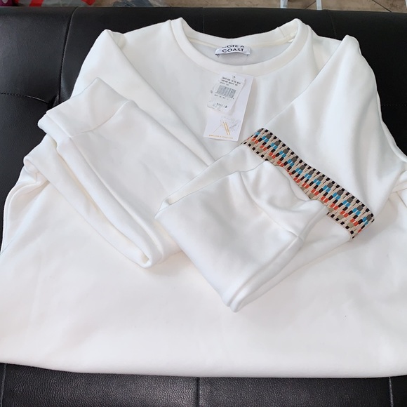 Cote A Coast Womens Sleeve Trim Sweatshirt Large - Picture 7 of 7